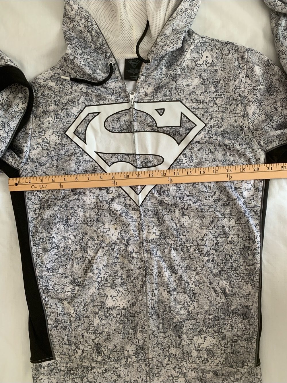 DC Comics Superman Gray Black Full Zip Hoodie M Vintage - Picture 6 of 13